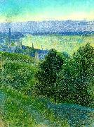 Eugene Jansson sommarafton, pastell oil painting